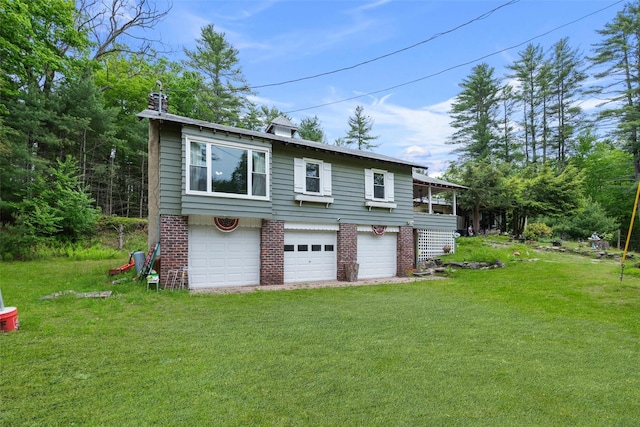11 Waldweg Dr, Sparrowbush, NY 12780 - view of home's exterior with a lawn and brick siding