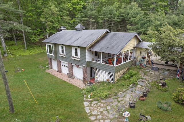 11 Waldweg Dr, Sparrowbush, NY 12780 - aerial view of property and surrounding area featuring a heavily wooded area