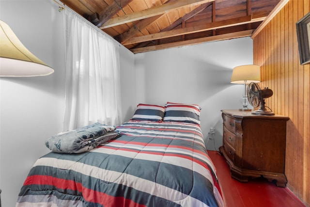 11 Waldweg Dr, Sparrowbush, NY 12780 - bedroom featuring wooden ceiling, wooden walls, and wood finished floors