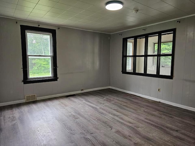 3 Fall St, Port Jervis, NY 12771 - unfurnished room featuring wood finished floors, crown molding, baseboards, and a smoke detector