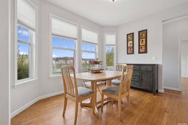 55 Hamptons Court Dr E Unit 55, Eastport, NY 11941 - dining area featuring baseboards and light wood-type flooring