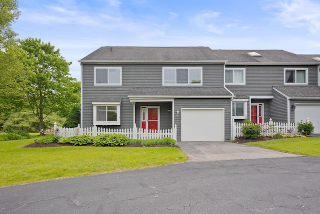 19 Cushing Grn S, Pawling, NY 12564 - townhome / multi-family property with asphalt driveway, a garage, and roof with shingles