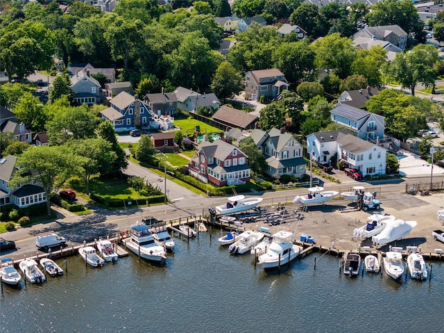 28 Shore Rd, Babylon, NY 11702 - aerial perspective of suburban area featuring a nearby body of water and numerous boat docks