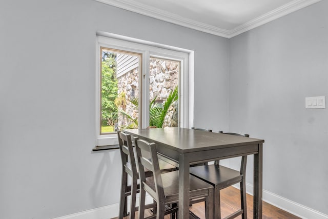 167 Grandview Ave, Nanuet, NY 10954 - dining room with wood finished floors and crown molding