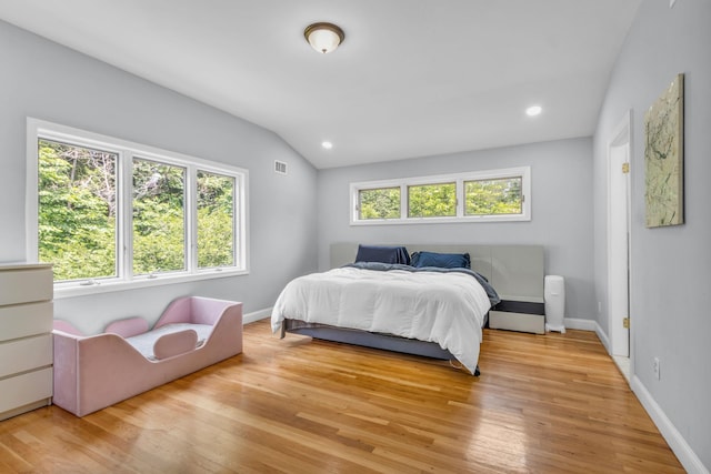 167 Grandview Ave, Nanuet, NY 10954 - bedroom with lofted ceiling, light wood finished floors, and recessed lighting