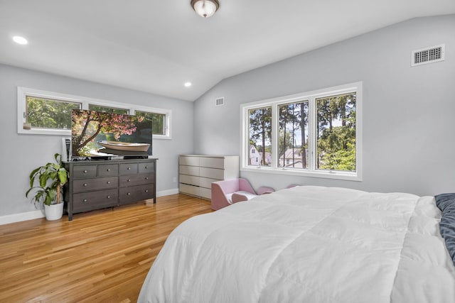 167 Grandview Ave, Nanuet, NY 10954 - bedroom featuring lofted ceiling, light wood-style floors, and recessed lighting
