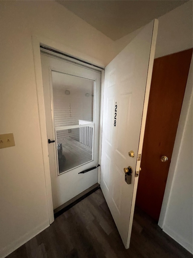228 Concord Ln, Middletown, NY 10940 - entryway featuring dark wood finished floors