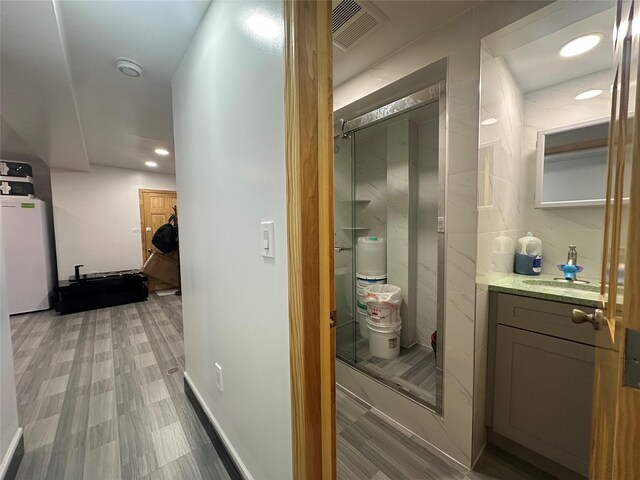 313 88th St, Brooklyn, NY 11209 - hall featuring a sink and recessed lighting