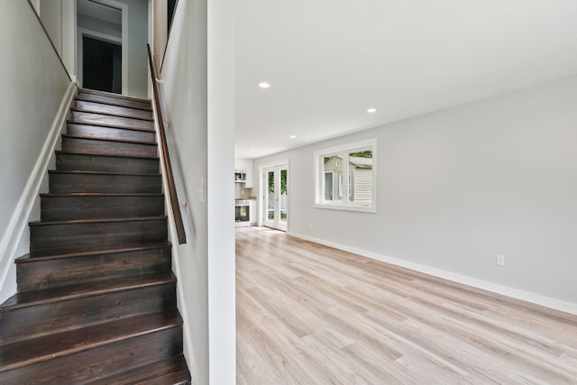 10 De Clark Pl, Nanuet, NY 10954 - staircase featuring wood finished floors and recessed lighting