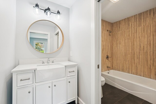 10 De Clark Pl, Nanuet, NY 10954 - bathroom featuring vanity,  shower combination, and tile patterned floors
