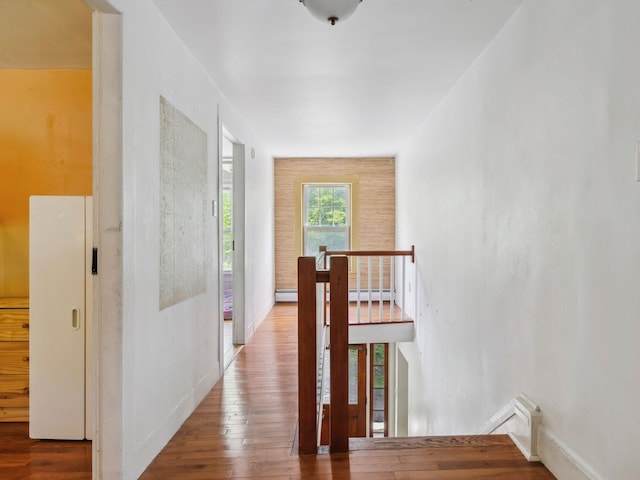 5221-5223 Rte 28, Mount Tremper, NY 12457 - corridor with an upstairs landing, hardwood / wood-style flooring, and baseboards
