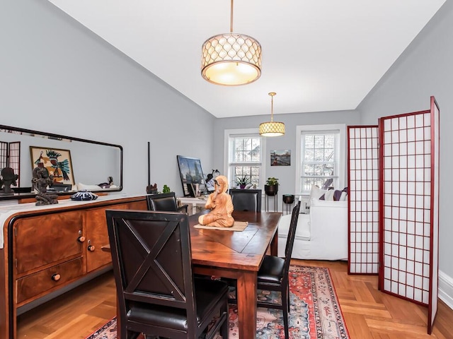 525 W 238th St Unit 1L, Bronx, NY 10463 - dining space with lofted ceiling