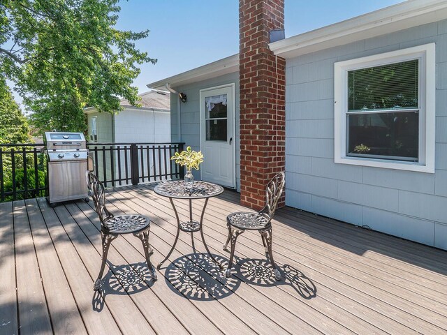 14 Marwood Rd S, Port Washington, NY 11050 - wooden terrace with area for grilling