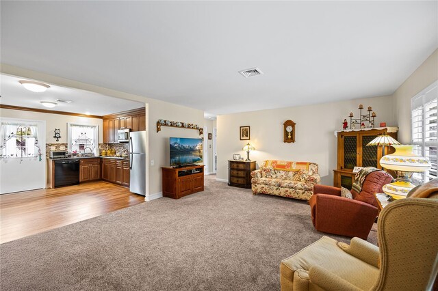 28 Trent Ct Unit B, Ridge, NY 11961 - living room with light colored carpet
