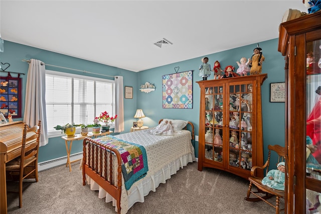 28 Trent Ct Unit B, Ridge, NY 11961 - carpeted bedroom featuring baseboard heating
