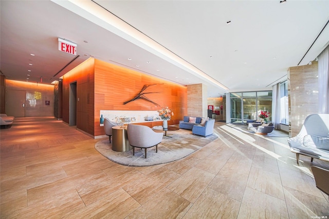 138-35 39th Ave Unit 16K, Flushing, NY 11354 - building lobby featuring expansive windows