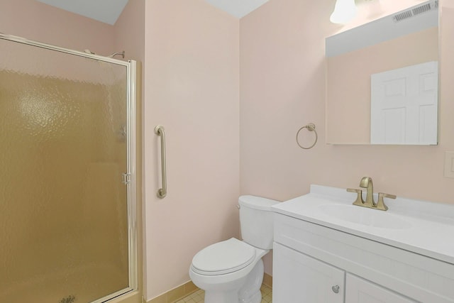 165 Carriage Ct Unit H, Yorktown Heights, NY 10598 - bathroom featuring vanity, a shower stall, and tile patterned flooring