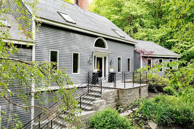 1900 Home, Sheffield, MA 01230 - rear view of property with a chimney and roof with shingles