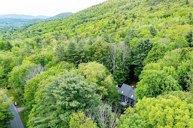 1900 Home, Sheffield, MA 01230 - aerial view of property and surrounding area with a heavily wooded area and a mountainous background