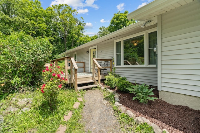 10 Hy Vue Ter, Cold Spring, NY 10516 - property entrance with a wooden deck