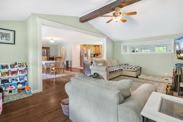 10 Hy Vue Ter, Cold Spring, NY 10516 - living area with dark wood-style floors and a ceiling fan