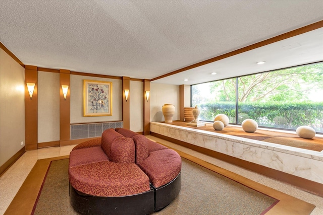 23-45 Bell Blvd Unit 4K, Bayside, NY 11360 - building lobby with a textured ceiling and crown molding