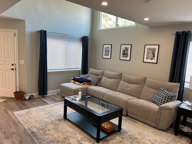 38 Tulip Ct, Nanuet, NY 10954 - living room featuring wood finished floors, recessed lighting, and baseboards