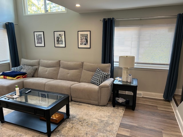 38 Tulip Ct, Nanuet, NY 10954 - living area with wood finished floors, recessed lighting, and baseboards