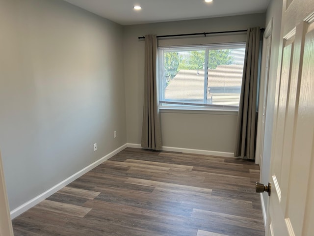 38 Tulip Ct, Nanuet, NY 10954 - spare room with recessed lighting, dark wood-style floors, and baseboards