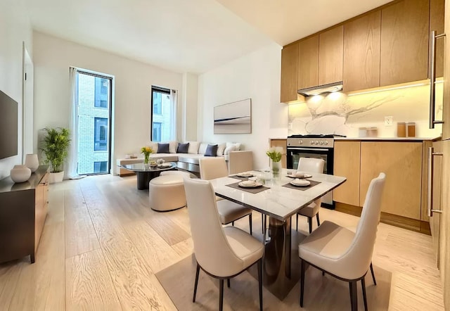 3005 Vernon Blvd Unit 4H, Astoria, NY 11102 - dining space with light wood finished floors