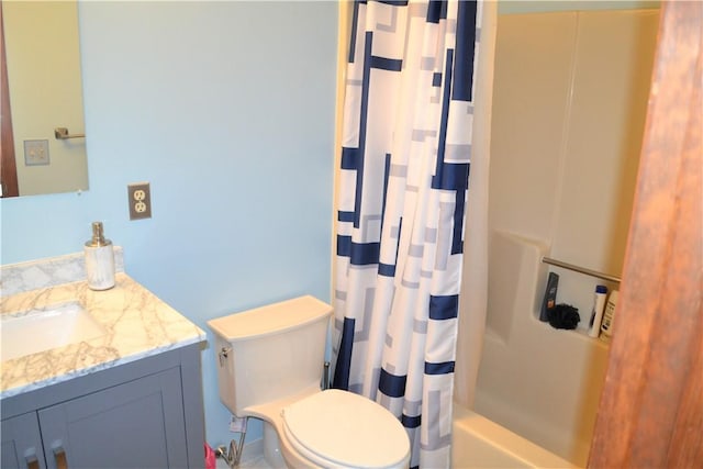 19 Maple Crest Dr, Peekskill, NY 10566 - bathroom featuring vanity, shower / tub combo, and toilet