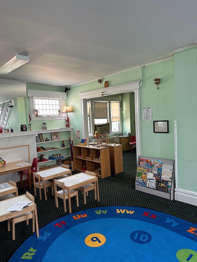 12 Ferdinand Pl, New Rochelle, NY 10801 - recreation room with carpet floors