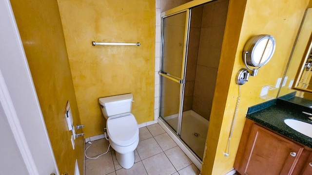 28 Hynard Pl, Baldwin Place, NY 10505 - bathroom with toilet, vanity, a shower stall, and tile patterned floors