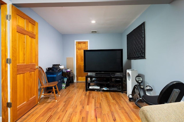 1360 Powell Ave, Merrick, NY 11566 - living room featuring light wood-style flooring and recessed lighting