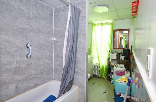 99 Pioneer St, Brooklyn, NY 11231 - full bath with radiator heating unit and shower / bath combo with shower curtain