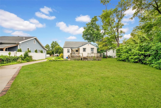 23 Lenox Pl, Freeport, NY 11520 - view of yard featuring a deck