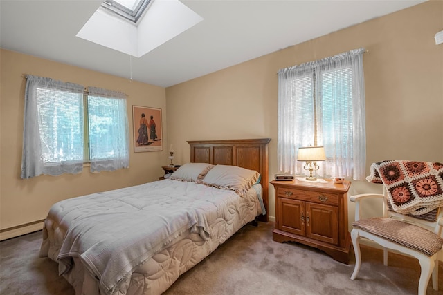 16 Fairway Dr, Eldred, NY 12743 - bedroom featuring a skylight, multiple windows, and light carpet