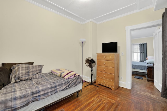 108 Union Ave, Peekskill, NY 10566 - bedroom featuring crown molding and baseboards
