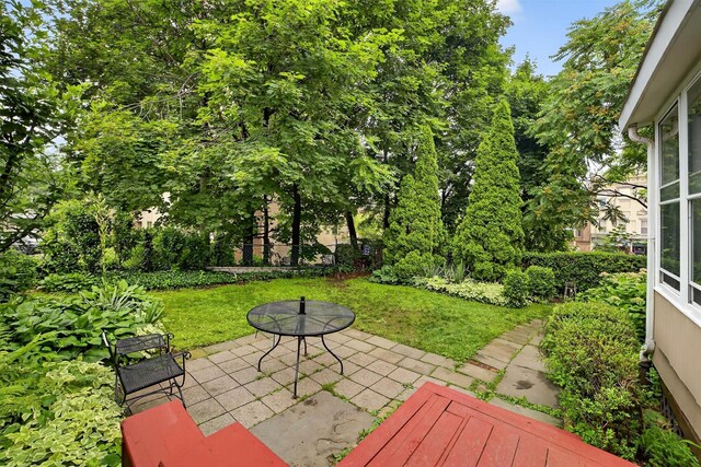 108 Union Ave, Peekskill, NY 10566 - view of green lawn with a patio area