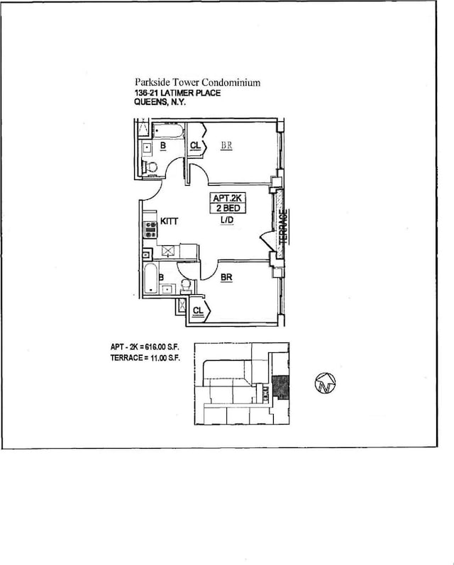13621 Latimer Pl Unit 2K, Flushing, NY 11354 - floor plan / room layout