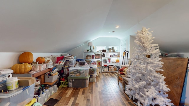 7 Didio Ln, Montgomery, NY 12549 - additional living space with hardwood / wood-style floors and vaulted ceiling