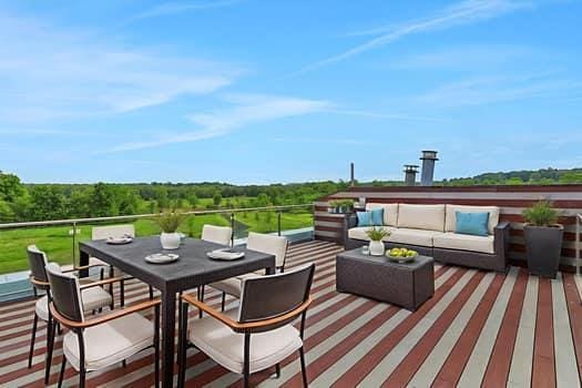 356 Bruyn Tpke, Wallkill, NY 12589 - wooden terrace with outdoor lounge area and outdoor dining space
