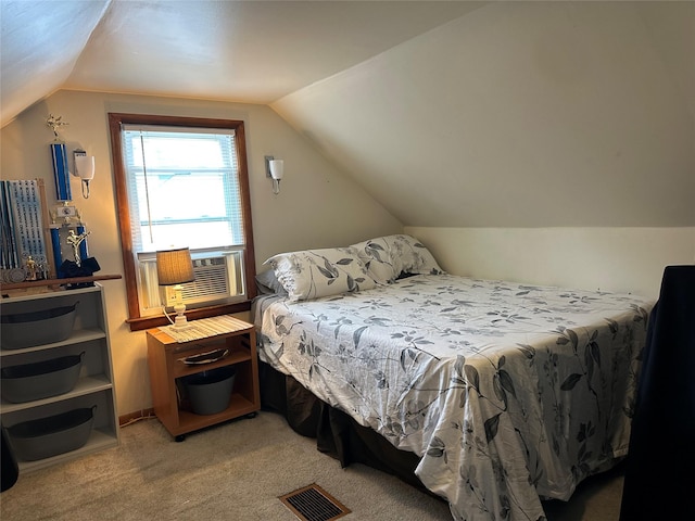 8 Spratt Ave, Poughkeepsie, NY 12603 - bedroom featuring carpet flooring, lofted ceiling, and cooling unit
