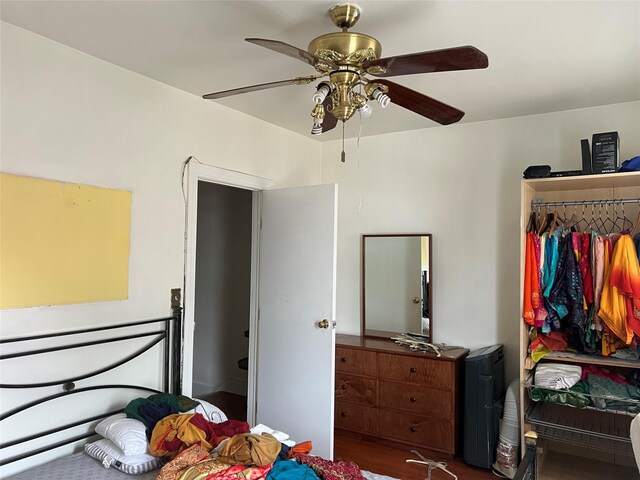 10318 115th St, Richmond Hill S, NY 11419 - bedroom featuring ceiling fan and wood finished floors