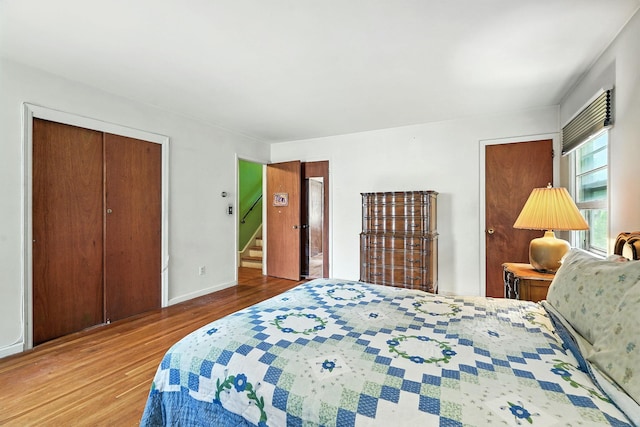 239 Lake St, West Harrison, NY 10604 - bedroom featuring wood finished floors and a closet