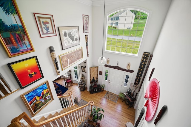 27 Sommerset Dr, Poughkeepsie, NY 12603 - living room with wood finished floors and ornamental molding