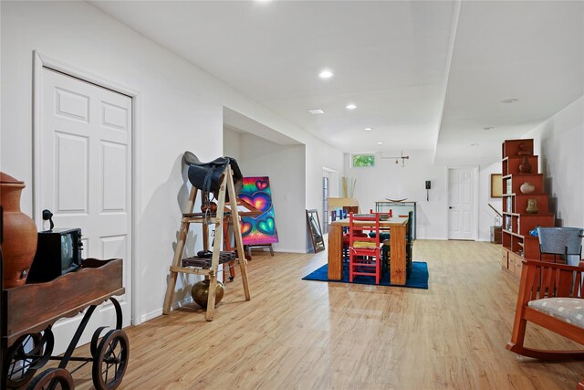27 Sommerset Dr, Poughkeepsie, NY 12603 - rec room with wood finished floors and recessed lighting