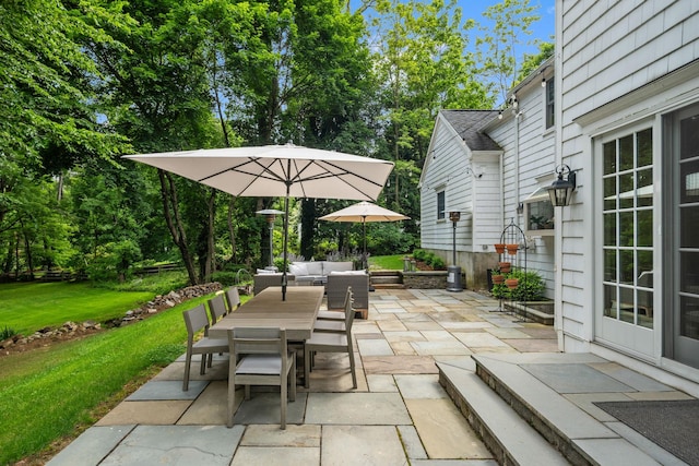 33 High Way, Chappaqua, NY 10514 - view of patio with an outdoor hangout area and outdoor dining space