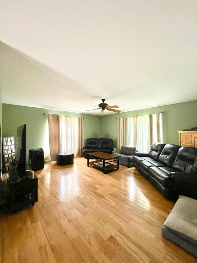 496 Minisink Tpke, Port Jervis, NY 12771 - living area with light wood-style flooring and ceiling fan