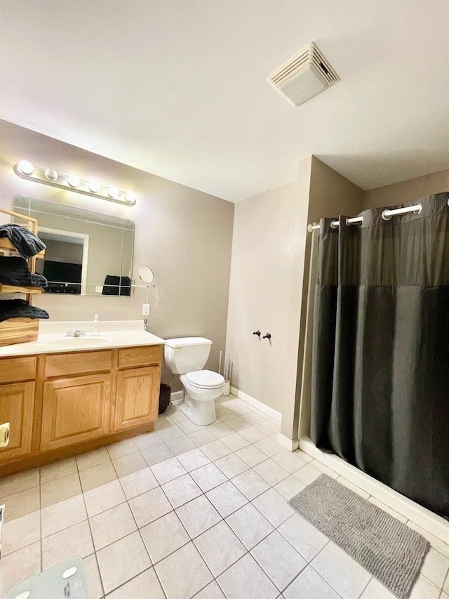 496 Minisink Tpke, Port Jervis, NY 12771 - bathroom with tile patterned flooring, toilet, a shower with shower curtain, and vanity